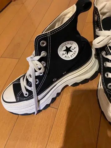 컨버스 올스타 트렉웨이브 하이 블랙 통굽 22.5