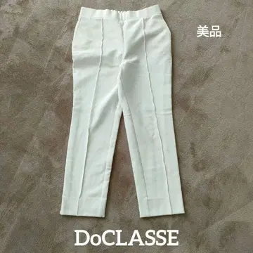 두클라쎄 슬랙스 팬츠 테이퍼드 속기모 가을/겨울 화이트 허리밴딩