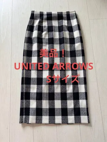새상품급! 유나이티드 애로우즈 체크 무늬 타이트 스커트