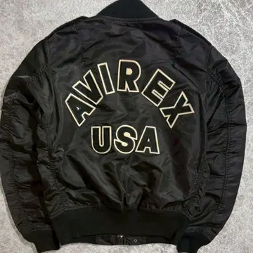 새상품급 AVIREX L-2A 백 로고 플라이트 자켓 블랙 M 사이즈