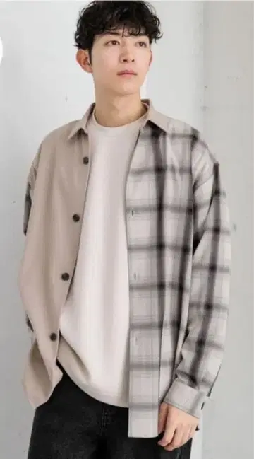 [ 이지케어 ] 컬러 루즈 블록 셔츠