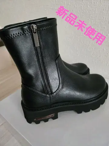 이시카와라보 사이드 지퍼 숏부츠 블랙 미사용 새상품