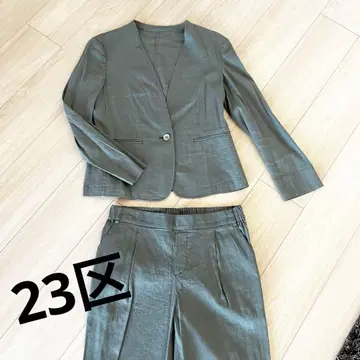 23구 셋업 카키 논칼라