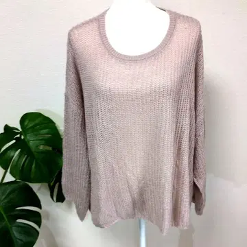 [ 새상품급 ] 핑크 니트 긴팔 스웨터 LL 빅 사이즈