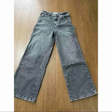 ZARA 그레이 와이드 레그 데님