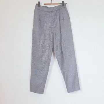 GLOBAL WORK 글렌체크 M 그레이 테이퍼드 허리밴딩