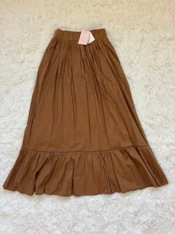 택 포함/marilyn moon 마릴린 문 코튼 플레어 롱 스커트