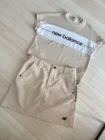 New Balance 상하의 세트 베이지 셔츠 스커트 2