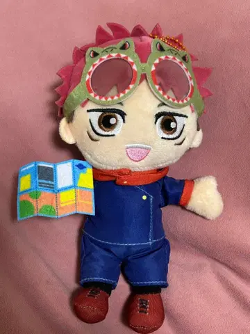 이타도리 유우지 캔뱃지 봉제 인형 세트