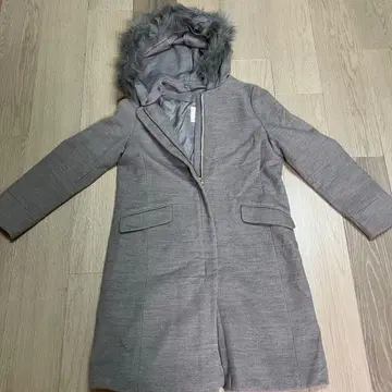 ViS 롱 코트 퍼 포함 L 사이즈