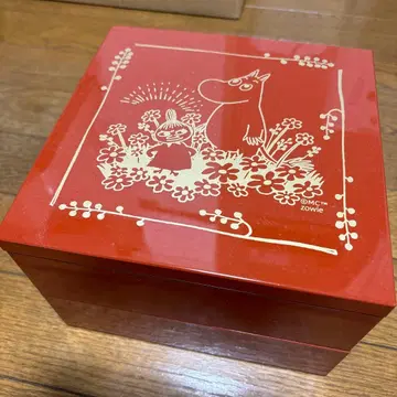 무민 덮개 포함 수납 박스 중단