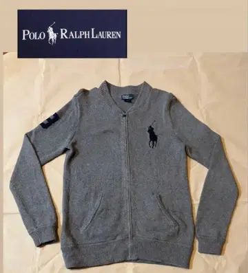 폴로 랄프로렌 풀 집업 니트 스웨터 여성용 M 사이즈 상당 그레이