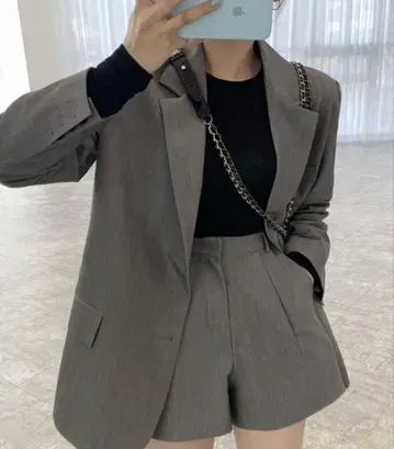 자켓 숏팬츠 2종 셋업