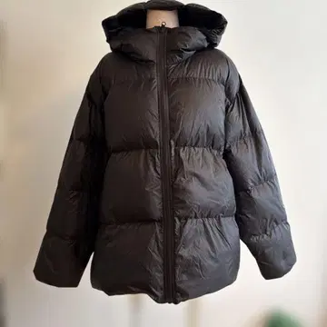 [ 새상품 ] 에치고 후톤 다운 파카 후드 부착 블랙 LL