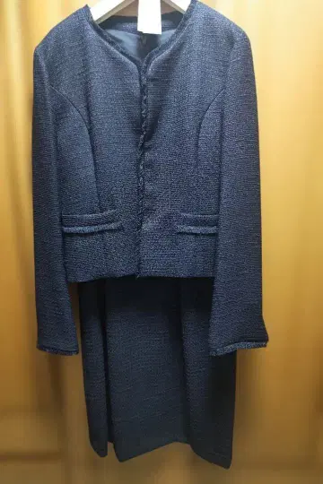 네이비 트위드 원피스 수트 사이즈 40