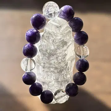 차로라이트와 크랙 들어간 수정 조합 팔찌