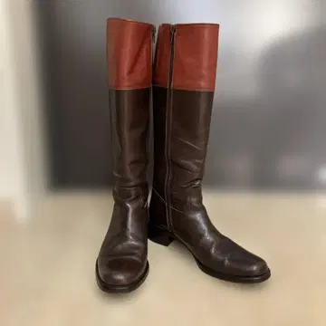 VELETTO 바이컬러 롱 부츠 브라운 24cm