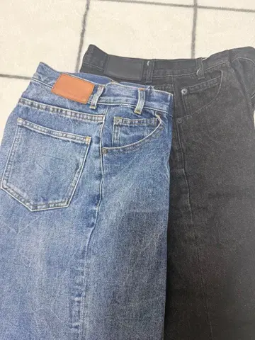 JEANASIS 데님 팬츠 턱 데님 와이드 팬츠