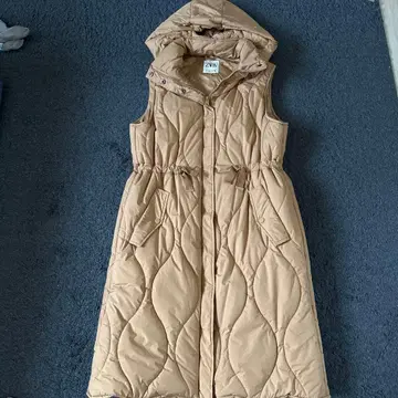 ZARA 롱 충전솜 베스트 후드 부착 L 사이즈