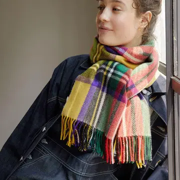 조슈아 엘리스 캐시미어 스톨 체크 조슈아 에리스