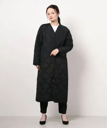 NORG 블랙 노카라 코트 사이즈 3