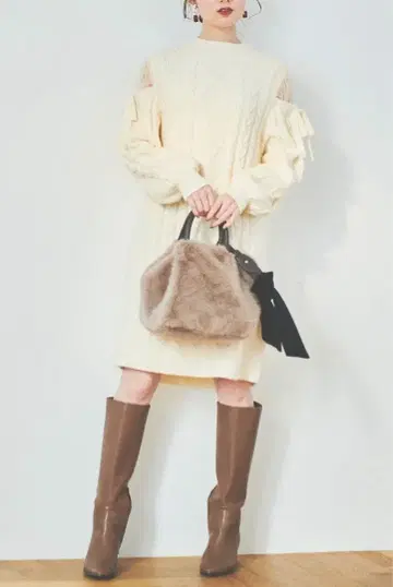 [ 미사용 택 포함 ] 31 Sons de mode 케이블 니트 원피스