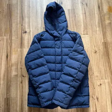 LACOSTE 후드 부착 다운 자켓 US M 네이비