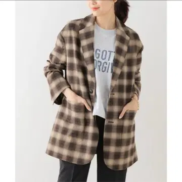 Spick & Span 스픽 앤 스팬 오버 체크 자켓