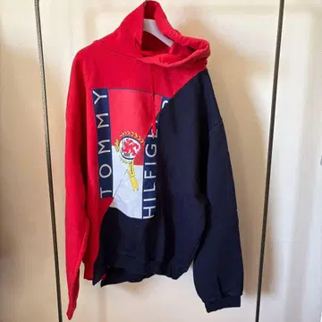 TOMMY HILFIGER 하프&하프 후드티