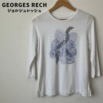 하자품 새상품급 GEORGES RECH 보타니컬 프린트 티셔츠 7부 소매