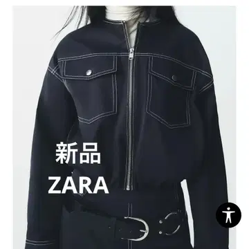 [ 새상품 ] ZARA 크롭 자켓 L 블랙