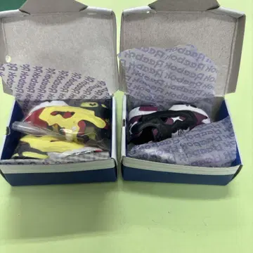 미니어처 스니커즈 세트 블랙/빨간색/노랑