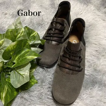 (새상품급) Gabor 가볼 그레이 컴포트 슈즈 웨이브 밑창