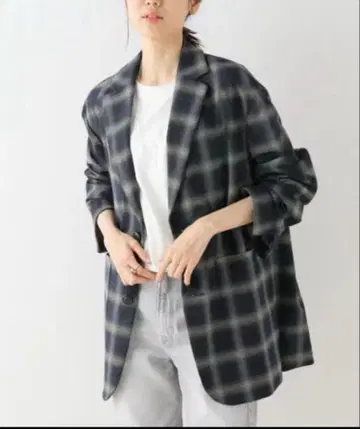 Spick & Span 스픽 앤 스팬 오버 체크 자켓