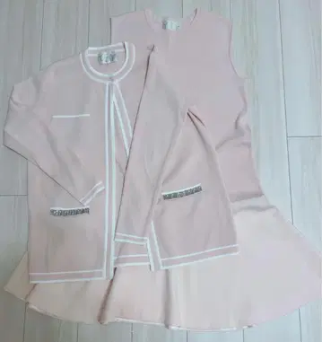 chesty 파이핑 디자인 니트 앙상블 원피스