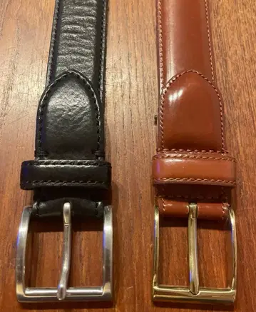 가죽 벨트 블랙, 브라운 2개 세트