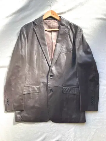 컨디션 최상 폴 스튜어트 램 가죽 자켓 브라운 L 2B 총 안감