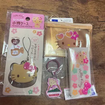 일광화상 키티 액세서리 케이스와 키링 세트 하와이