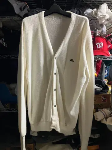 IZOD LACOSTE 화이트 가디건