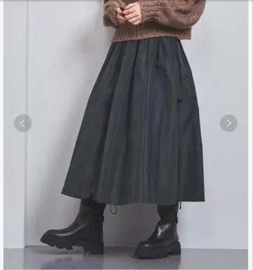 유나이티드 애로우즈 체크 타프타 스커트 38