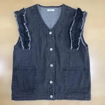 studio CLIP 프릴 데님 베스트