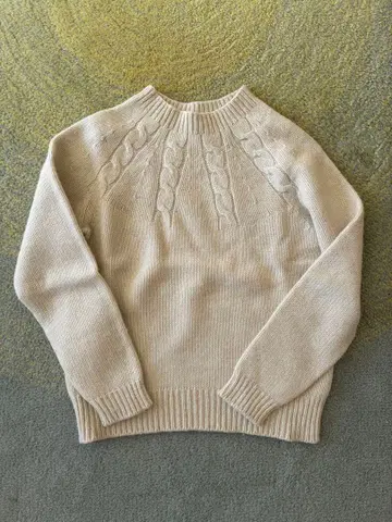 MARGARET HOWELL 크루넥 니트 베이지