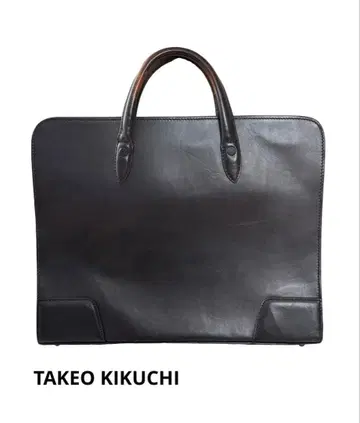 TAKEO KIKUCHI 남성용 비즈니스 백 토트 가죽