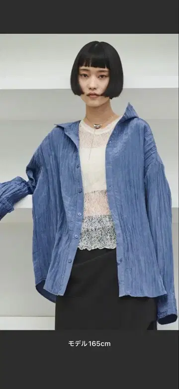 AIC. 2way 와셔 가공 셔츠/하이넥 상의