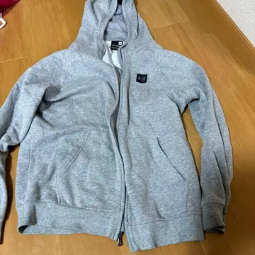 언더아머 그레이 후드 부착 후드티 풀 집업