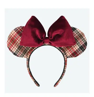 디즈니 머리띠 체크 체크 무늬