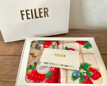 FEILER 꽃무늬 타월 원단 손수건 파우치 세트