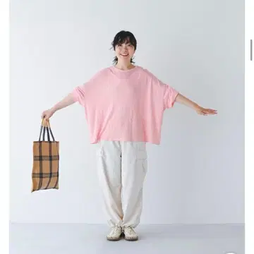 KURASHI & Trips 살몬 핑크 긴팔 상의