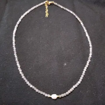 래브라도 라이트와 진주 목걸이