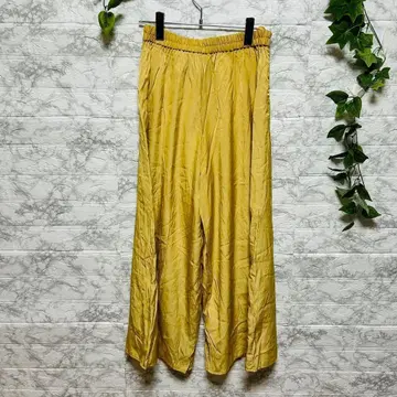 [ e25 ] [ 리셰글래머 ] 베이지 가우초 팬츠 허리밴딩 [ M ]